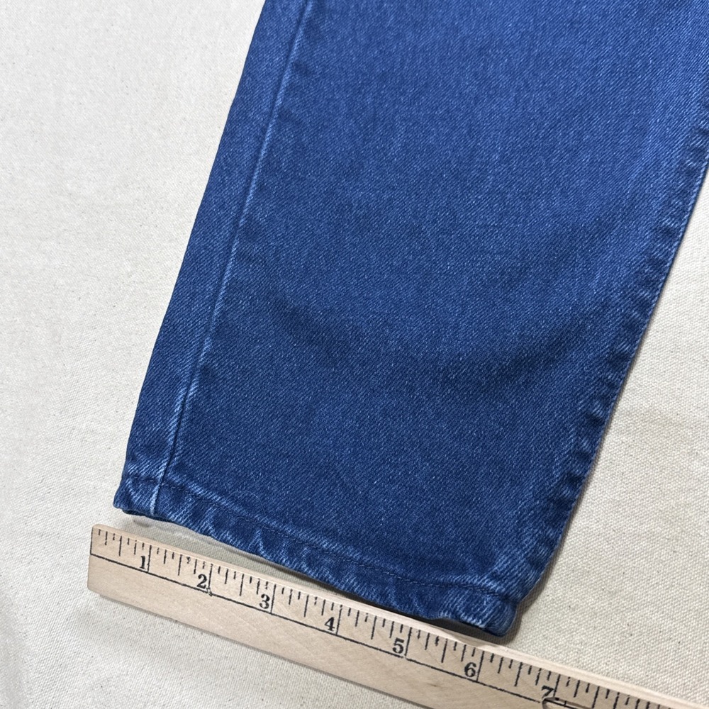 90s Vintage Lee Womens 16 Western Jeans Dark Wash Crop Straight Leg High Waist - Picture 5 of 9